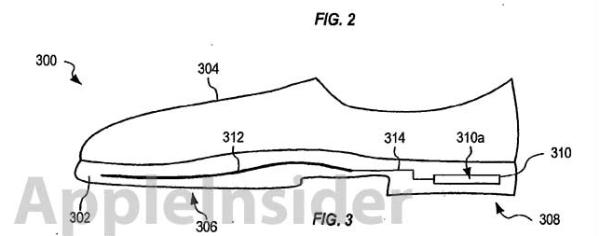 Apple iShoes, patent for sensor and alarm system