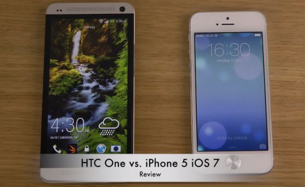 HTC One vs. iPhone 5 iOS 7 - Review