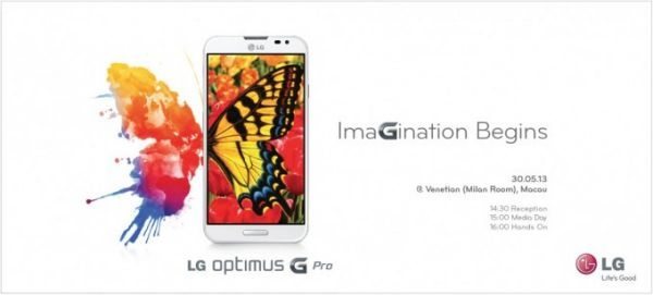 LG Optimus G Pro China, Asia launch date invitation