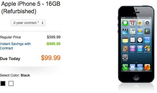 Refurbished iPhone 5 availability from ATT, all permutations