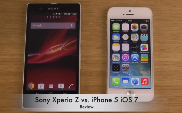 Sony Xperia Z vs. iPhone 5 iOS 7 - Review