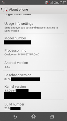 Sony Xperia Z3 Compact specs and a screenshot leak