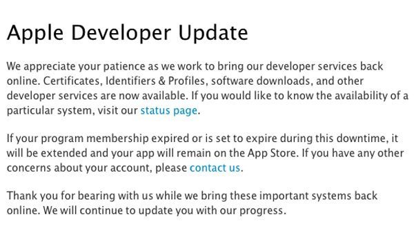 apple-developer-update-message-latest