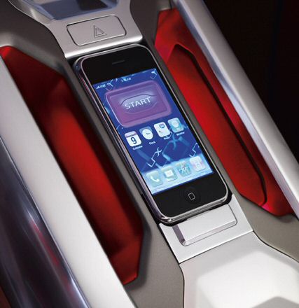 Apple iPhone in Land Rover LRX concept