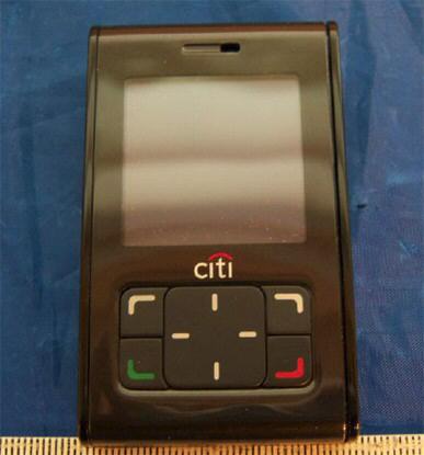 FCC update: phone that is NFC-equipped is seen with Citi logo