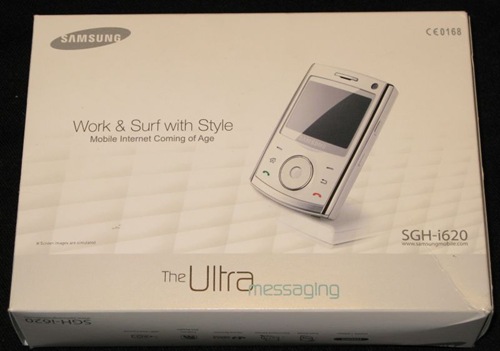 Samsung i620 windows mobile phone out of the box