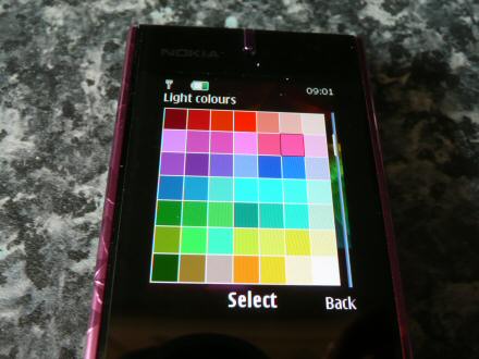 nokia 7900 prism light keypad light colour palette