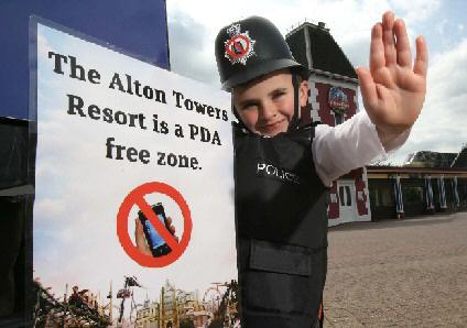 Alton Towers is banning PDAs.