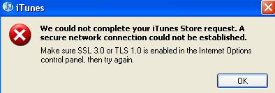 itunes connection problems