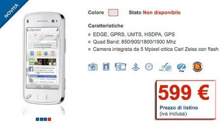 Nokia N97 heading for Italy via TIM for â‚¬599