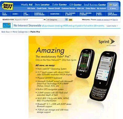 More New Best Buy Sprint Palm Pre Promo Ads