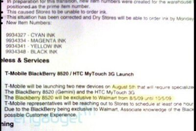 Exclusive BlackBerry Curve 8520 at Walmart August 5