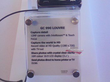 LG GC990 Louvre 12-megapixel camera phone: Photos