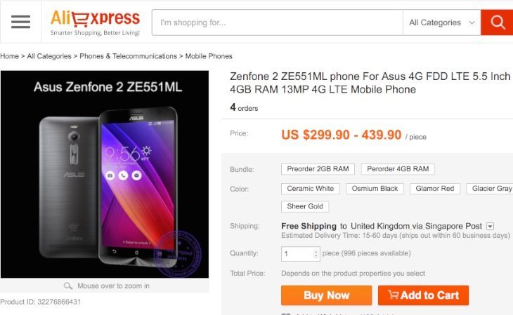 Asus Zenfone 2 price confusion b