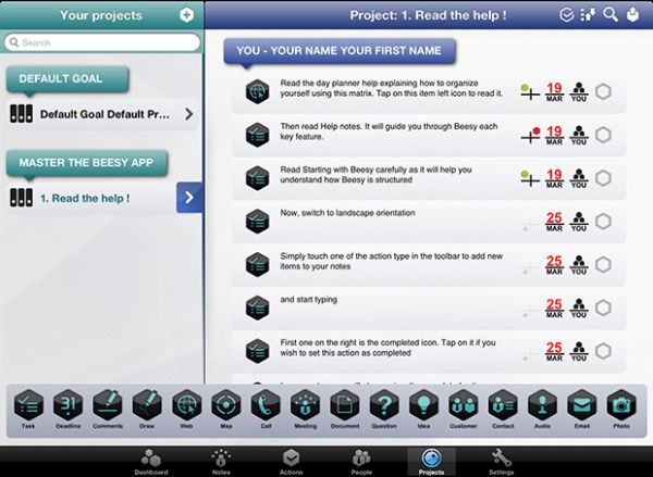 Beesy iPad note app focuses on business planning pic 1