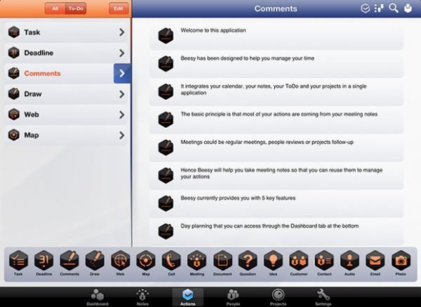 Beesy iPad note app focuses on business planning pic 4