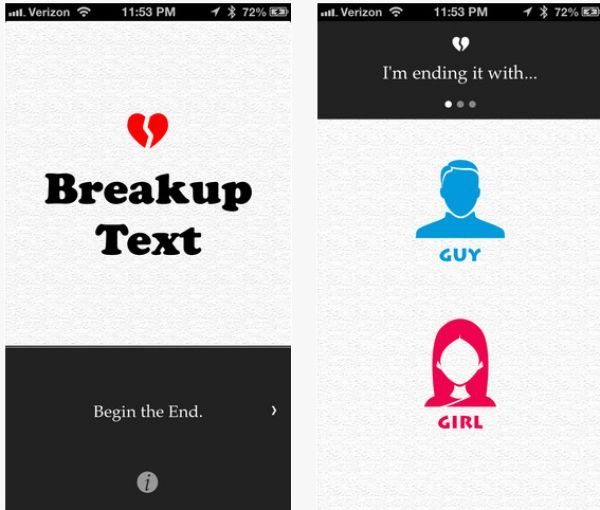 BreakupText iOS app
