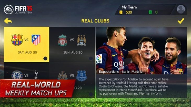 FIFA 15 Android iOS apps