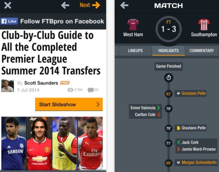 FTBpro Live Soccer News app b