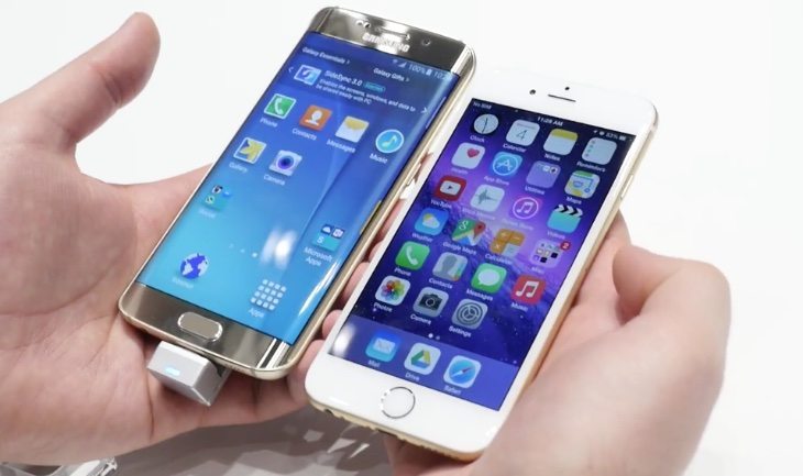 Galaxy S6 Edge vs S5 vs iPhone 6 b