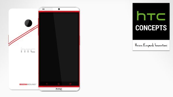 HTC M8 design looks amazing with red stripes
