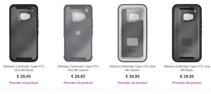 HTC One M9 Otterbox cases hit the scene