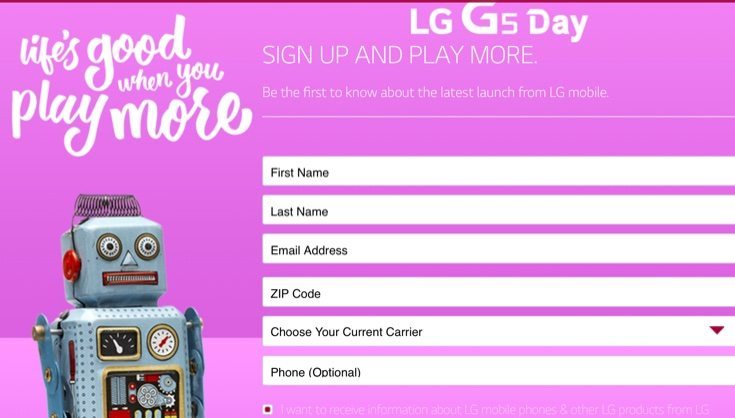 LG G5 release date b