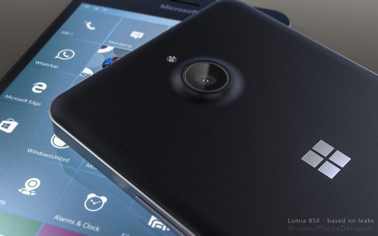Lumia 850 3D renders