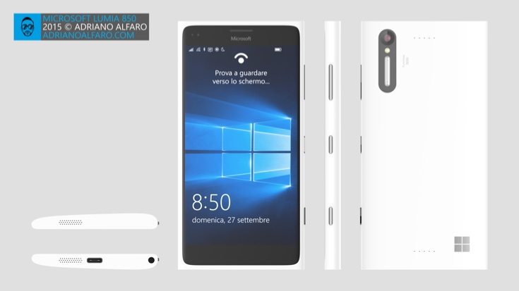 Lumia 850 design c