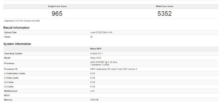 Meizu MX5 benchmarks b