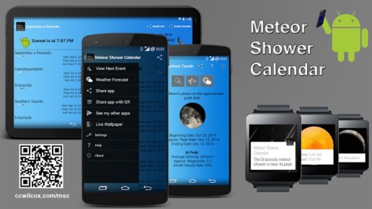 Meteor shower apps