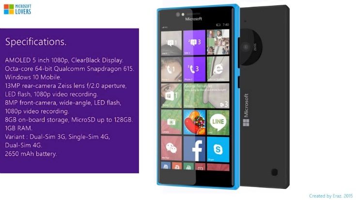 Microsoft Lumia 740 design b