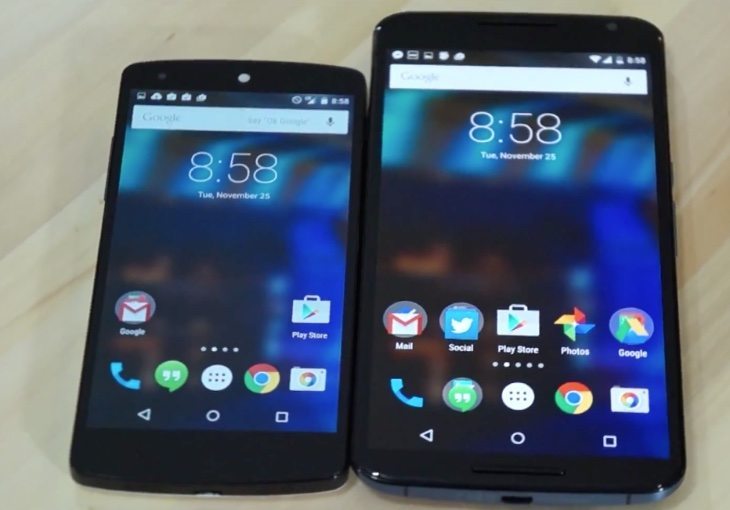 Nexus 6 vs Nexus 5 b