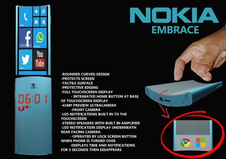 Nokia Embrace Curved phone b