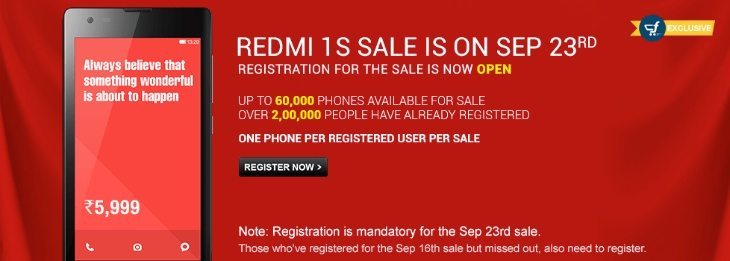 Redmi 1S third flash sale