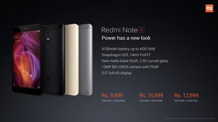 Redmi Note 4 2GB RAM