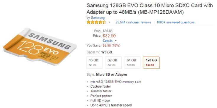 Samsung EVO 128GB