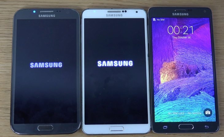 Samsung Galaxy Note 4 vs Note 3 vs Note 2 b