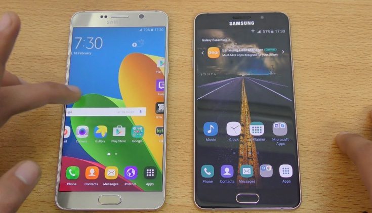 Samsung Galaxy Note 5 vs Galaxy A7 (2016)