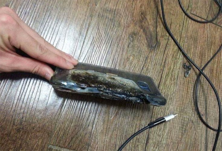 Samsung Galaxy Note7 Explodes Side