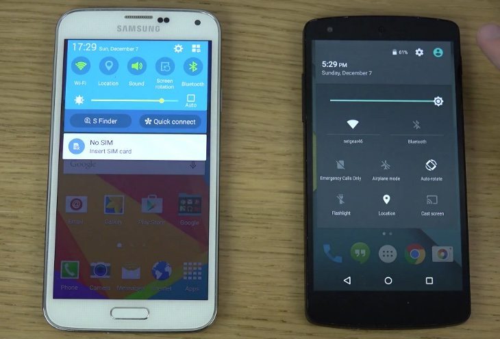 Samsung Galaxy S5 vs Nexus 5