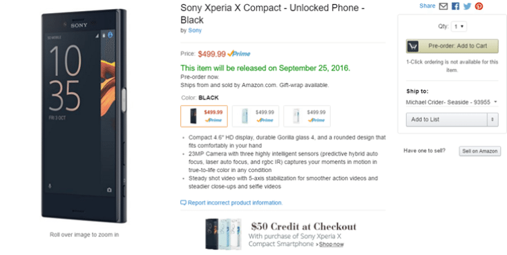 Xperia X Compact