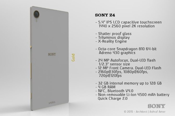 Sony Xperia Z4 design b