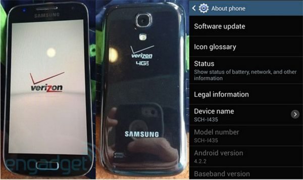 Verizon Samsung Galaxy S4 mini, iPhone 5 side-by-side