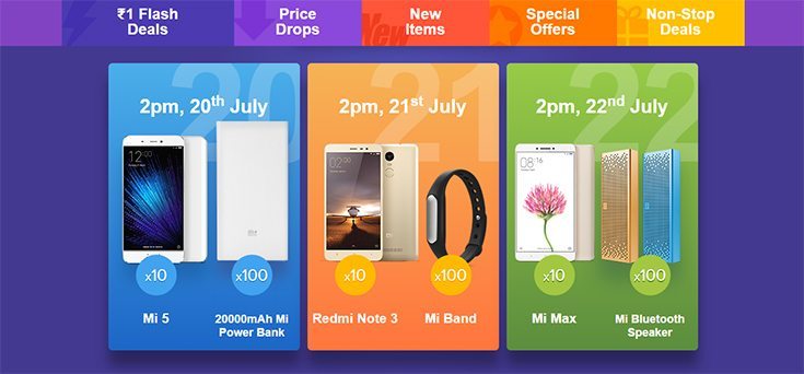 Xiaomi 1 Rupee Sale