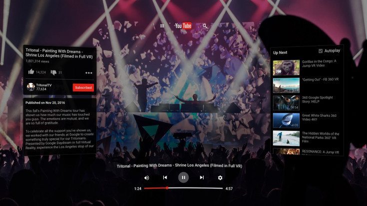 YouTube VR app