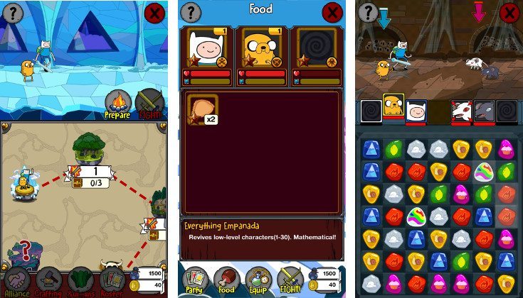 adventure time puzzle quest release