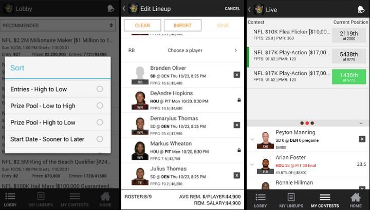 draftkings android app