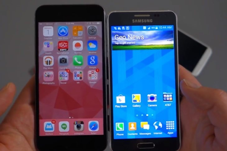iPhone 6 vs Xperia Z3 Compact, Galaxy Alpha comparison b