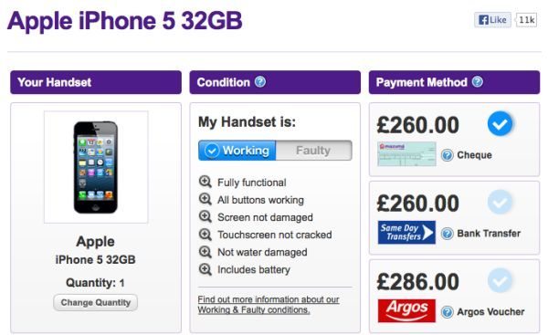 iphone 5 price with mazuma